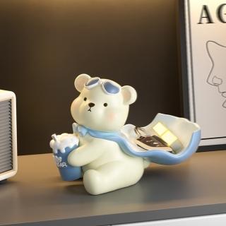 【喜芊旗艦店】桌上擺件 家居裝飾品 鑰匙收納擺件 喬遷新居禮品(披風招財貓+置物架/加大儲物/預售15天)