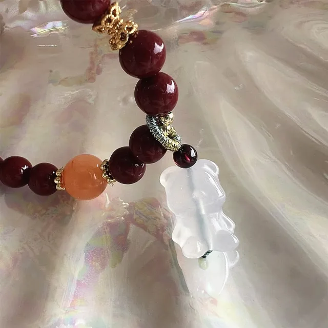 【Penny珮妮】硃砂玉髓小熊手鍊6mm(母親節禮物 送女友 交換禮物  生日禮物 情人節 尾牙 新年 結婚)