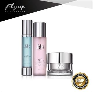 【FLY UP 幻色蝶影】HD 極效保濕柔膚組(保濕活膚精華50ml+柔膚定妝噴霧125ml+全效保濕凝膠30ml)