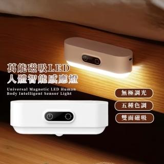 【暖暖家】萬能磁吸LED人體智慧感應燈(USB充電 色溫調節 小夜燈 床頭燈 閱讀燈 檯燈 壁掛燈 學生宿舍)