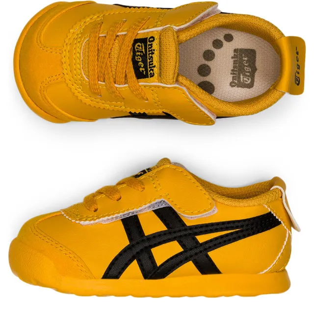 【Onitsuka Tiger】鬼塚虎 黃底黑虎爪紋 MEXICO 66 KIDS 休閒鞋 1184A074-752 (1184A074-752)