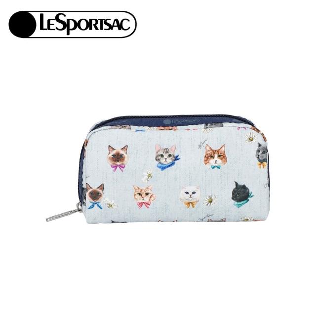 【Lesportsac】長形化妝包 收納包 母親節 送禮 禮物(晴空貓語)