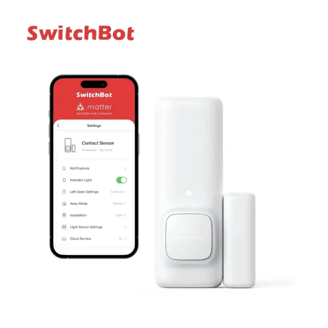 【SwitchBot】門窗開關感測器Contact Sensor(APP操作/即時監控/防盜/籠子感應)
