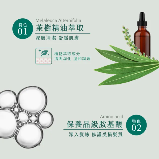 【SAHOLEA 森歐黎漾】加大版 淨平衡茶樹精油勁涼抗菌沐浴露(1000ml)