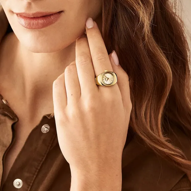【FOSSIL】Watch Ring 手錶戒指 戒指錶-金 錶 生日禮 送禮(ES5246)