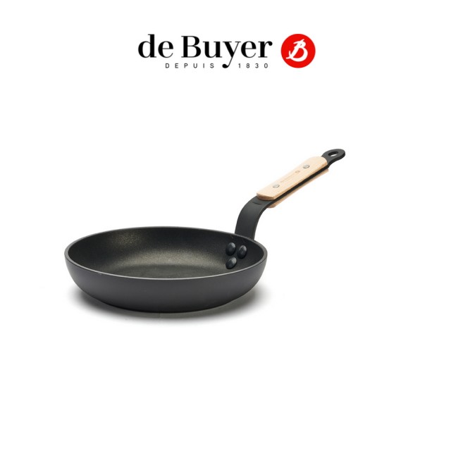 【de Buyer 畢耶】CHOC原木柄系列 平底不沾鍋20cm-適用IH爐
