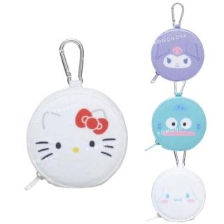 【小禮堂】母親節禮物 Sanrio 三麗鷗 圓形扣環零錢包 大臉款 Kitty 酷洛米 大耳狗 人魚漢頓(平輸品)