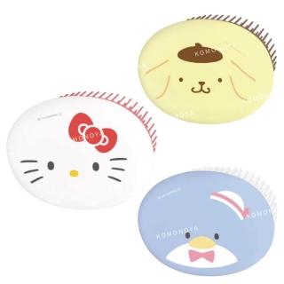 【小禮堂】Sanrio 三麗鷗 塑膠蛋型梳 大臉款 Kitty 布丁狗 山姆企鵝(平輸品)