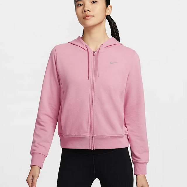 【NIKE 耐吉】連帽外套  Dri-FIT  女款 AS W NK ONE DF FZ HOODIE LBR 粉色(FB5199699)