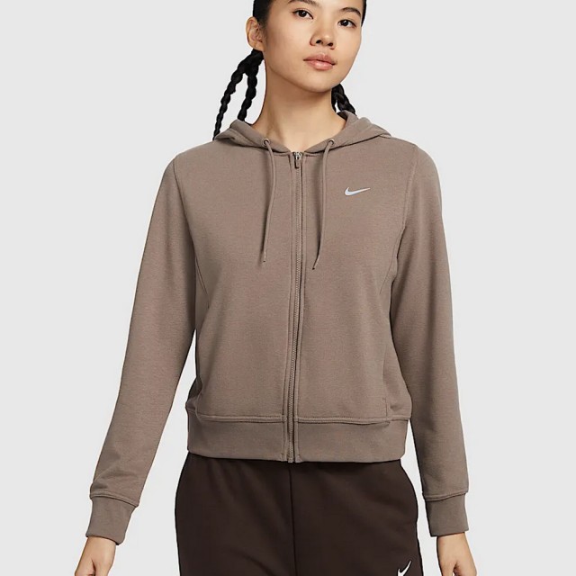 【NIKE 耐吉】連帽外套  Dri-FIT  女款 AS W NK ONE DF FZ HOODIE LBR 棕色(FB5199233)