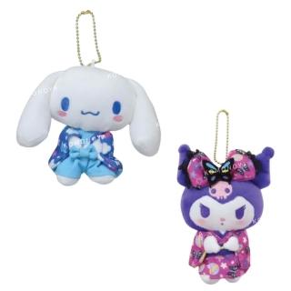 【小禮堂】Sanrio 三麗鷗 絨毛吊飾娃娃 和服款 酷洛米 大耳狗(平輸品)