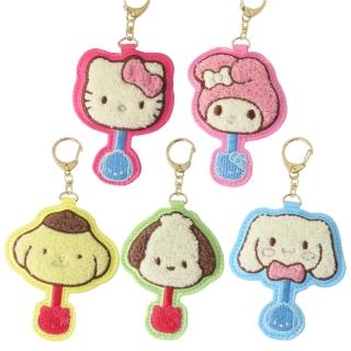 【小禮堂】Sanrio 三麗鷗 造型刺繡鑰匙圈 不二家巧克力 帕恰狗 大耳狗 布丁狗(平輸品)