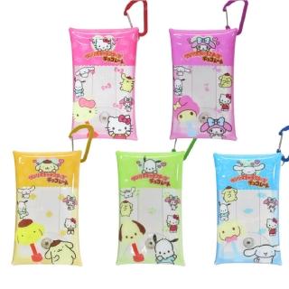 【小禮堂】Sanrio 三麗鷗 PVC扣式防水零錢包附扣環 不二家巧克力 Kitty 帕恰狗(平輸品)