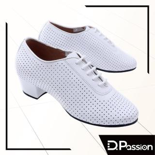 【D.Passion】C1415 白牛皮 1.5吋 兩用練習鞋(拉丁舞鞋/摩登舞鞋/標準舞鞋)