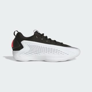 【adidas 愛迪達】籃球鞋 男鞋 運動鞋 包覆 緩震 ANTHONY EDWARDS 1 LOW 白黑 JQ6140