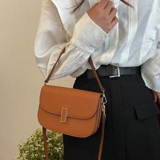 【LEESA】豆腐包\包包\真皮包包\單肩包\斜揹包\復古包包\馬鞍包\包包女\質感包包\真皮斜揹包\牛