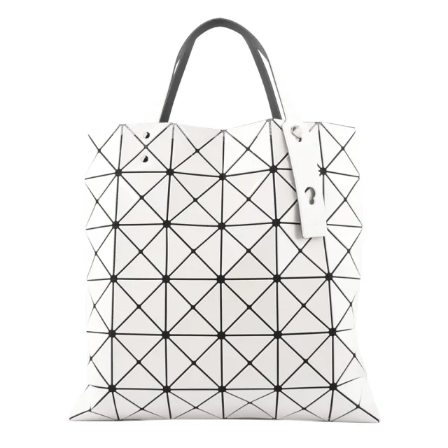 【ISSEY MIYAKE 三宅一生】BAO BAO LUCENT 6X6 亮面手提包(白色)