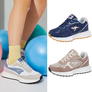 【KangaROOS】女鞋 RACER 科技運動鞋 慢跑鞋 卡其 KW41182