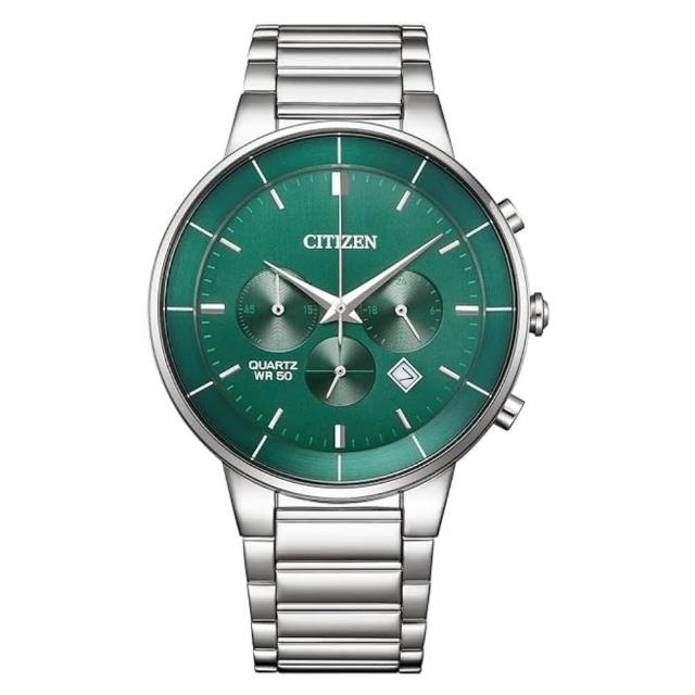 【CITIZEN 星辰】三眼碼表計時 男錶 42MM(AN8220-52X)