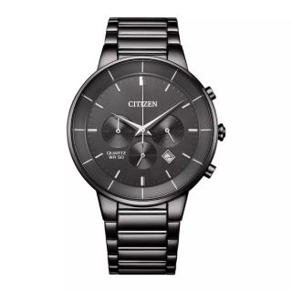 【CITIZEN 星辰】黑鋼三眼 碼表計時 男錶 42MM(AN8227-53H)