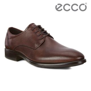 【ecco】CITYTRAY 適途紳仕低跟正裝鞋 男鞋(棕色 51273401053)
