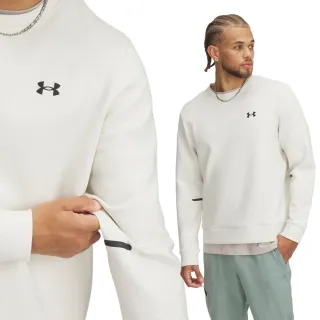 【UNDER ARMOUR】UA 男 Unstoppable Flc 長袖套頭衫_1381688-279(米白色)