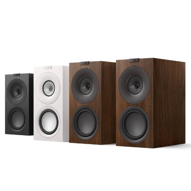 【KEF】英國KEF Q Concerto Meta 書架 HiFi 揚聲器 絲絨黑/絲絨白/核桃木 公司貨(三音路揚聲器設計)