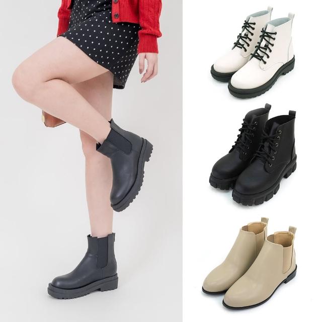 【MATERIAL 瑪特麗歐】女鞋 靴子 短靴 馬丁靴 短靴 女靴 中筒靴 組品(靴子)