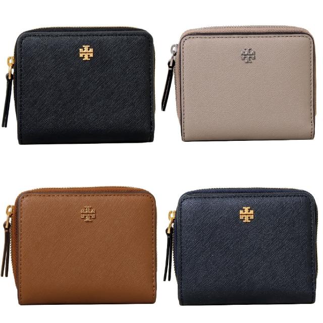 【TORY BURCH】EMERSON系列防刮皮革短夾(多色任選)