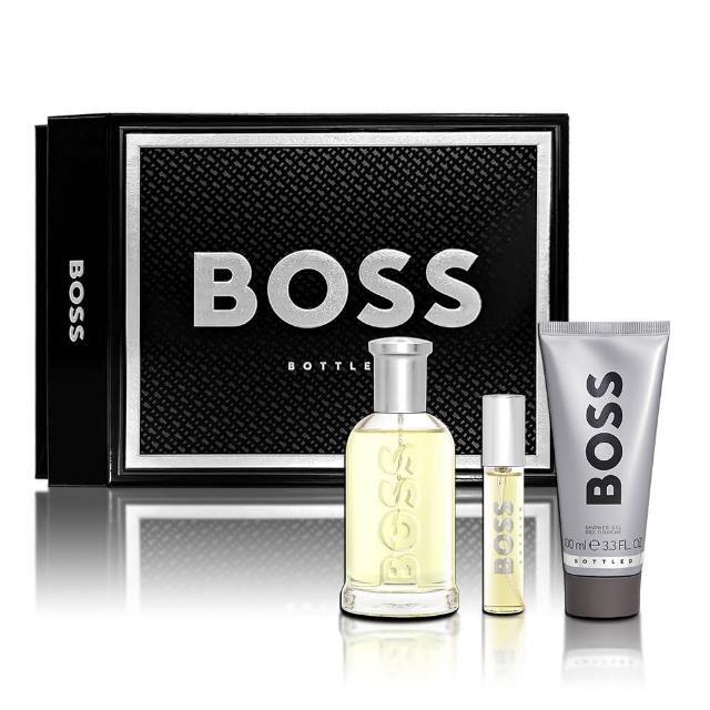 【HUGO BOSS】自信男性淡香水香氛禮盒-淡香水100ML+隨身瓶10ML+沐浴膠 100ML(平行輸入)