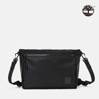 【Timberland 官方旗艦】中性黑色HOBO郵差包(A66X3S76)