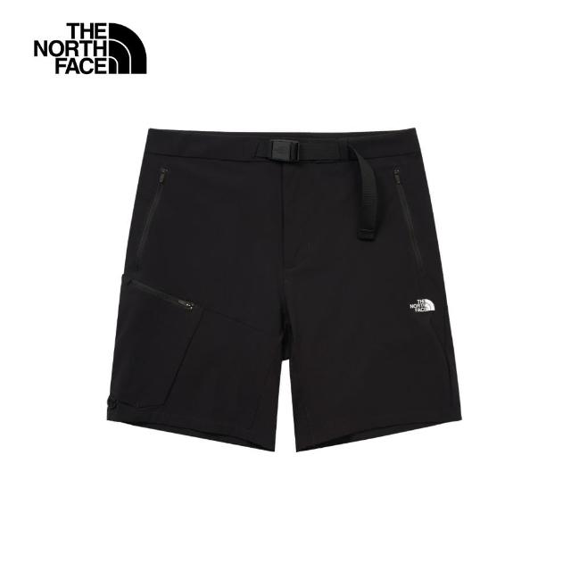 【The North Face 官方旗艦】北面男款黑色吸濕排汗涼感短褲｜87W44H0
