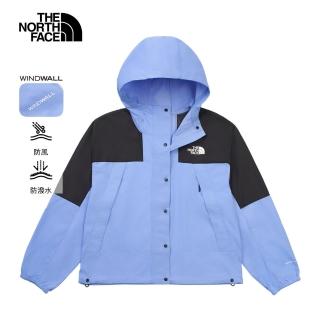 【The North Face 官方旗艦】北面女款藍色DWR防潑水防風外套｜8DGS6M9