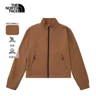 【The North Face 官方旗艦】北面女款棕色WindWall防風外套｜8DGR6IH