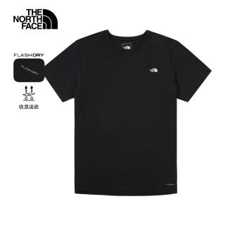 【The North Face 官方旗艦】北面男款黑色吸濕排汗短袖T恤｜8EXVJK3