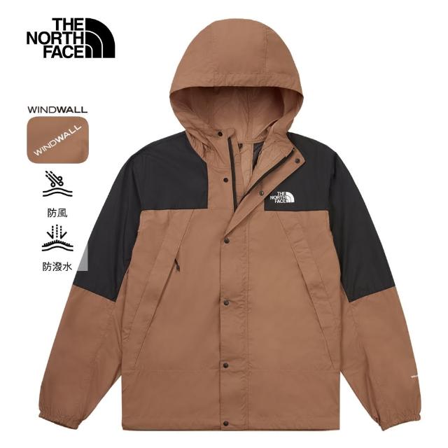 【The North Face 官方旗艦】北面男款棕色WindWall防風外套｜8DGD58W