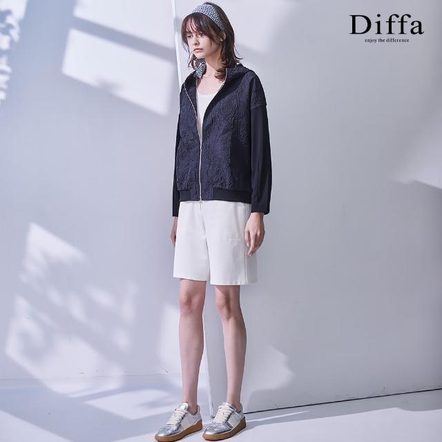 【Diffa】口袋車線設計涼感短褲-女