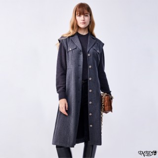 【Chudan 初丹】羊毛無袖風衣外套