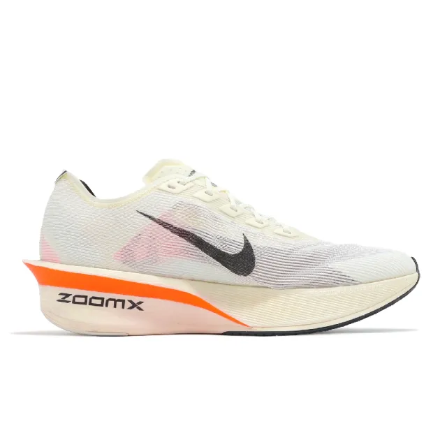 【NIKE 耐吉】競速跑鞋 ZoomX Vaporfly Next% 4 Proto 男鞋 米白 黑橘 輕量 碳板(HF6413-100)