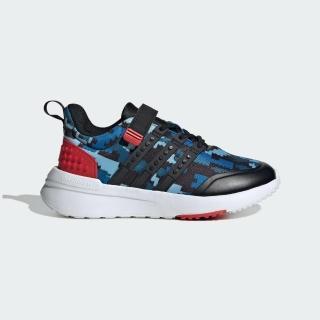 【adidas 愛迪達】Lego Racer TR21 EL K 中童 慢跑鞋 運動鞋 樂高 魔鬼氈 黑藍紅(IG0569)