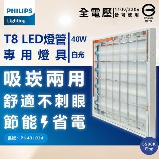 【Philips 飛利浦】8入組 新款 LED 輕鋼架 TBS288 G2 40W T8 2尺燈管(白光 全電壓 輕鋼架)