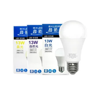 【Everlight 億光】4入組 LED燈泡 13W 全電壓 E27 戰鬥版 球泡燈 2025年最新款(白光/自然光/黃光)