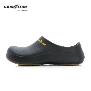 【GOODYEAR 固特異】格力普-寬楦多功能廚師鞋/男女款 防水 防油潑 輕量 黑色(GAMY43630)