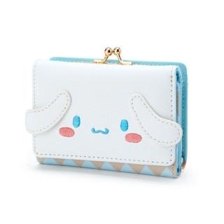 【SANRIO 三麗鷗】大耳狗喜拿酷洛米Kuromi短夾皮夾票卡零錢包水藍紫黑(女孩女友禮物送禮招財錢