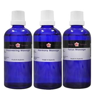 【Body Temple】特調平衡調和複方按摩油組合100mlx3(平衡淨化順暢組合)