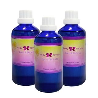 【Body Temple】泡澡&按摩精油-紓壓美麗組合100mlx3(浪漫玫瑰薰衣草寧靜)