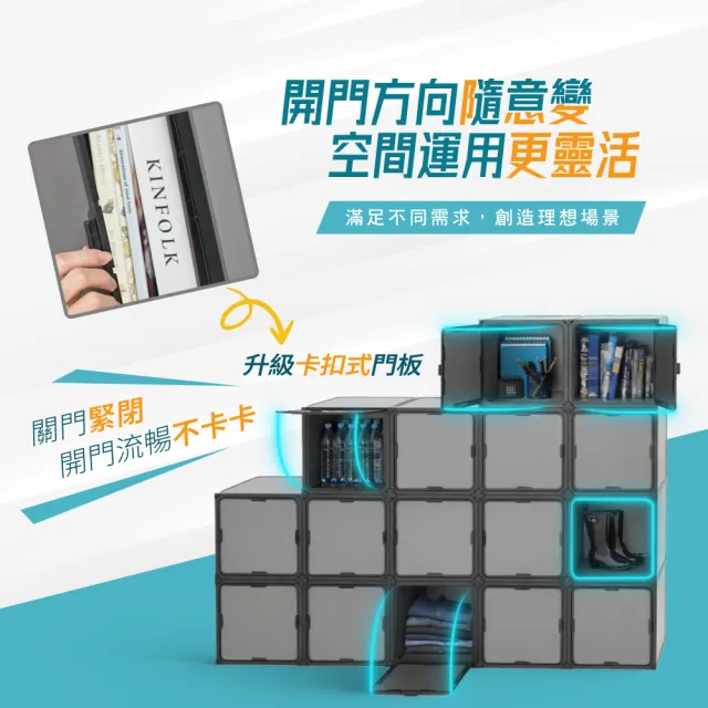 【FL 生活+】16入組▼第二代超耐重快裝式系統組合收納櫃 無限延伸 SGS檢驗 歐盟E0級板材(組合櫃 電視櫃)