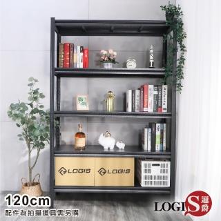 【LOGIS】耐重工業風置物架(免螺絲 收納架 置物架 收納櫃 五層架 展示架 鐵架)