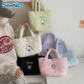 【SANRIO 三麗鷗】正版三麗鷗大容量刺繡手提包手提袋(酷洛米/大耳狗/凱蒂貓/帕恰狗)