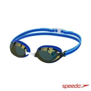 【SPEEDO】兒童 競技泳鏡 鏡面Vanquisher 3.0(鈷藍/金)